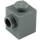 LEGO Gris piedra oscuro Ladrillo 1 x 1 con Stud en Uno Lado (87087)
