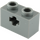 LEGO Gris piedra oscuro Ladrillo 1 x 2 con Eje Agujero (&#039;+&#039; Apertura y Tubo Inferior) (31493 / 32064)