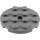 LEGO Gris piedra oscuro Plato 4 x 4 Redondo con Agujero y Snapstud (60474)