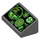 LEGO Gris piedra oscuro Pendiente 1 x 2 (31°) con Green Gauges y Radar Screen en Negro Background (34241 / 85984)