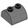 LEGO Gris piedra oscuro Pendiente 2 x 2 Curvo con 2 Tachuelas en Parte superior (30165)