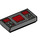 LEGO Gris piedra oscuro Plana 1 x 2 con Control Panel con Rojo oscuro Screens con ranura (3069 / 66894)