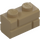 LEGO Tostado oscuro Ladrillo 1 x 2 con Embossed Bricks (98283)