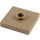 LEGO Bronceado oscuro Plato 2 x 2 con ranura y 1 Centrar Stud (23893 / 87580)