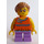 LEGO Girl en Naranja Shirt Minifigura