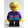 LEGO Chica con Dark Morado Chaqueta Minifigura