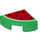 LEGO Verde Plana 1 x 1 Cuarto Círculo con Rojo Watermelon Slice (25269 / 26485)