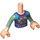 LEGO Carne claro Mia con Morado Geometric Parte superior y Azul Pantalones Friends Torso (35677 / 92456)