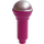 LEGO Magenta Microphone con Mitad Metallic Plateado Parte superior (21009 / 50511)