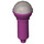 LEGO Magenta Microphone con Mitad Metallic Plateado Parte superior (21009 / 50511)