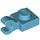 LEGO Azul medio Plato 1 x 1 con Acortar Horizontal (Clip de &#039;O&#039; abierto grueso) (52738 / 61252)