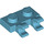 LEGO Azul medio Plato 1 x 2 con Horizontal Clips (Clips &#039;O&#039; Abiertos) (49563 / 60470)