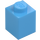 LEGO Azul medio Ladrillo 1 x 1 con Milk Carton Label (Vaso de leche) (3005 / 73783)