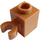 LEGO Carne oscura media Ladrillo 1 x 1 con Vertical Acortar (Clip &#039;O&#039; Abierto, stud hueco) (60475 / 65460)
