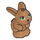 LEGO Carne oscura media Conejo con Green Ojos (36276)
