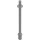 LEGO Gris piedra medio Barra 7.6 con Stop con extremo plano (2714 / 64865)