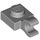 LEGO Gris piedra medio Plato 1 x 1 con Acortar Horizontal (Clip de &#039;O&#039; abierto grueso) (52738 / 61252)