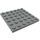 LEGO Gris piedra medio Plato 6 x 6 (3958)