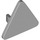 LEGO Gris piedra medio Triangular Sign con clip O abierto (65676)