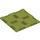 LEGO Verde oliva Placa 16 x 16 x 0.7 con Cutouts (69958)