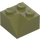 LEGO Verde oliva Con pendiente 2 x 2 (45°) con Doble Concave (Superficie rugosa) (3046 / 4723)