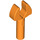 LEGO naranja Bar 1 con Acortar (con brecha en el clip) (41005 / 48729)