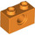 LEGO naranja Ladrillo 1 x 2 con Agujero (3700)
