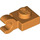 LEGO naranja Plato 1 x 1 con Acortar Horizontal (Clip de &#039;O&#039; abierto grueso) (52738 / 61252)