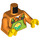 LEGO Naranja Torso Camisa con Lima Bib Mono con City Farm logo (973 / 76382)