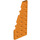 LEGO naranja Cuñuna Plato 3 x 8 Ala Izquierda (50305)