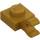 LEGO Dorado perla Placa 1 x 1 con Clip Horizontal (Clip en &quot;O&quot; abierto grueso) (52738 / 61252)