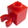LEGO rojo Ladrillo 1 x 1 con Vertical Acortar (Clip &#039;O&#039; Abierto, stud hueco) (60475 / 65460)