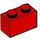 LEGO Rojo Ladrillo 1 x 2 con tubo inferior (3004 / 93792)