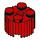 LEGO rojo Ladrillo 2 x 2 Redondo con Reja (92947)
