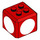 LEGO Rojo Ladrillo 3 x 3 x 2 Cube con 2 x 2 Espigas en Parte superior con Blanco Circles (69085 / 102207)