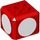 LEGO Rojo Ladrillo 3 x 3 x 2 Cube con 2 x 2 Espigas en Parte superior con Blanco Circles (69085 / 102207)