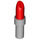 LEGO Rojo Lipstick con Medium Stone Gris Asa (25866 / 93094)