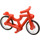 LEGO rojo Minifigure Bicicleta con Ruedas y Tires (73537)