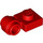 LEGO rojo Plato 1 x 1 con Acortar (Anillo grueso) (4081 / 41632)