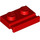 LEGO rojo Plato 1 x 2 con Puerta Rail (32028)