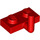 LEGO rojo Plato 1 x 2 con Gancho (Brazo horizontal de 5 mm) (43876 / 88072)