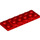 LEGO rojo Plato 2 x 6 x 0.7 con 4 Tachuelas en Lado (72132 / 87609)