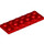 LEGO rojo Plato 2 x 6 x 0.7 con 4 Tachuelas en Lado (72132 / 87609)