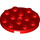 LEGO rojo Plato 4 x 4 Redondo con Agujero y Snapstud (60474)