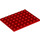 LEGO rojo Plato 6 x 8 (3036)