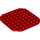 LEGO rojo Plato 8 x 8 Redondo con Esquinas redondeadas (65140)