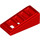 LEGO rojo Pendiente 1 x 2 x 0.7 (18°) con Reja (61409)