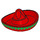 LEGO Rojo Sombrero con Verde Llanta (16300 / 90388)