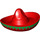 LEGO Rojo Sombrero con Verde Llanta (16300 / 90388)