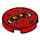 LEGO Rojo Plana 2 x 2 Circular con Goblin con sujeción de espiga inferior (14769 / 24398)